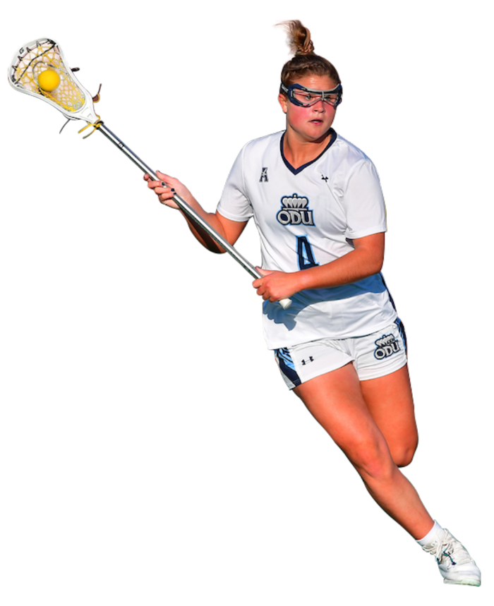 lacrosse player running