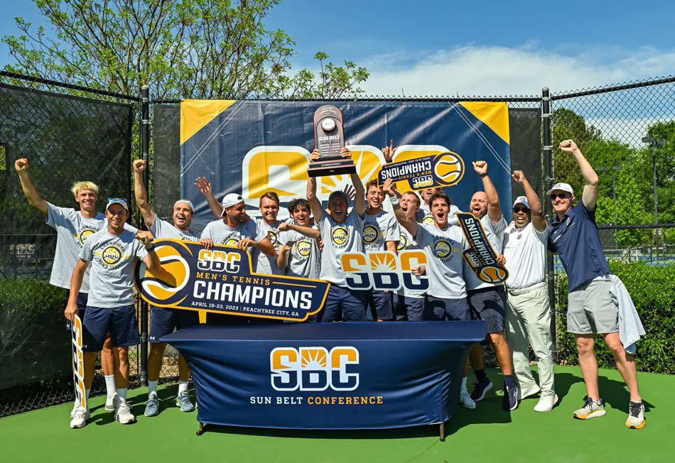 Mens Tennis Champions At Sunbelt Conference